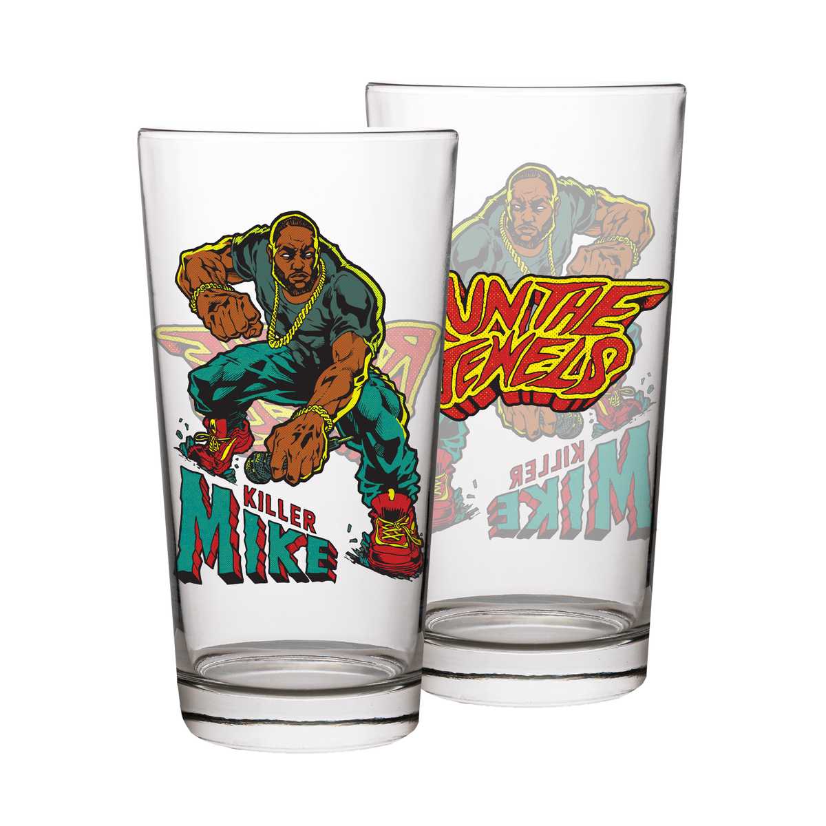 RTJ &#39;DYNAMIC DUO’ COMIC PINT GLASS SET