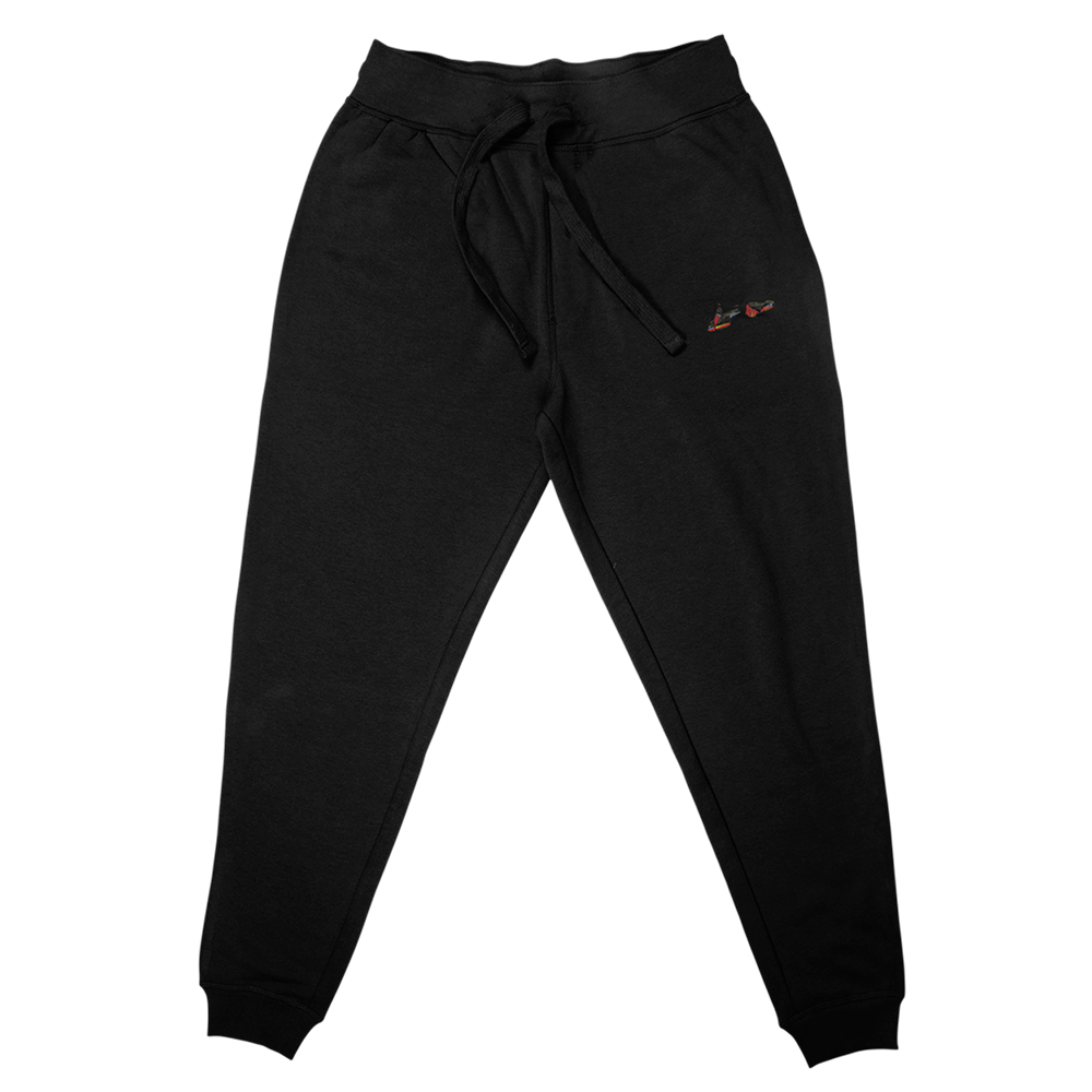 RTJ4 EMBROIDERED JOGGERS (BLACK)